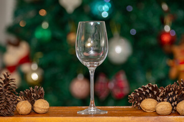 Traditional Christmas themed background with an appeal not to drink alcohol. Alcohol-free