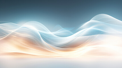 white energy wave flowing concept, background or wallpaper, art illustration - obrazy, fototapety, plakaty