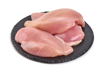 Chicken breast, isolated on white background.
