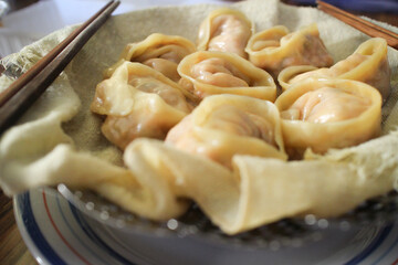 Korean traditional kimchi mandu