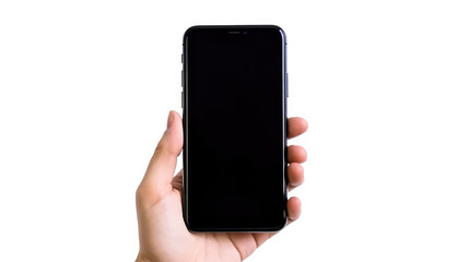 Female Hand Holding Black Smartphone, Background For Banner, HD