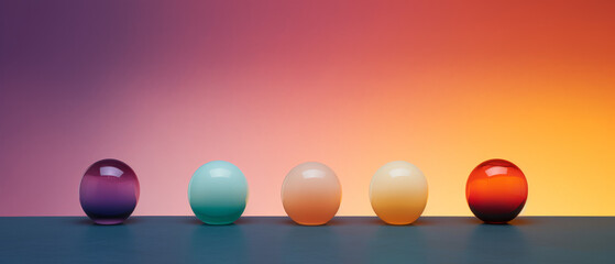 Abstract Balls on a graduated background