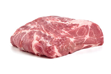 Pork shoulder blade, isolated on white background. High resolution image.