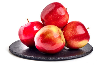 Red apple, isolated on white background.