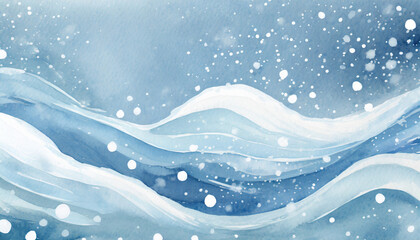 winter snow wavy abstract background for copy space text blue frozen flowing motion web mobile...