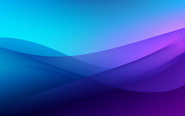 Elegant wavy formations of ribbons in a surreal 3D, Blue and purple gradient background, Colorful...