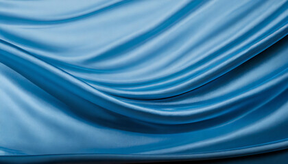 silk fabric blue ocean wave banner graphic resource satin wavy fabric as background for blue water wave with soft fabric folds dreamy luxury silk material wave backdrop for copy space