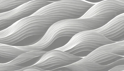 abstract 3d white background seamless pattern waves wavy texture generative ai