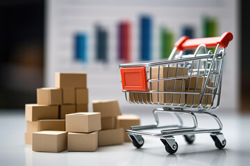 Cardboard Boxes On Conveyor Belt In The Warehouse Modern Warehousing and Logistics Facility with Conveyor and Machinery