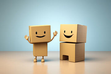 3d person with a box
