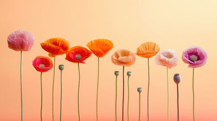 Obraz premium Poppy Natural Colors , Background For Banner, HD