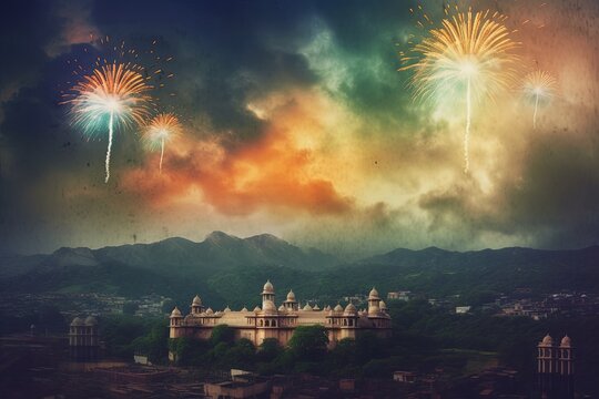 India Independence Day. Website banner and greeting card design template. independence Day Celebration, 15 august, Indian Flag. ashoka or asoka chakra (Ashoka wheel) and emblem.