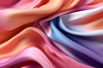 Fototapeta na wymiar Design of smooth, abstract cloth with silky drapery. Generative AI