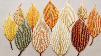 Needlepoint Leaf Natural Colors , Background For Banner, HD
