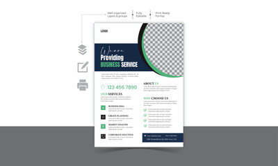 Corporate modern and Minimalist Business Flyer design Template 