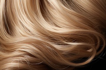 Naklejka premium A close-up of hair strands with breakage and split ends, reflecting the concept of hair health. Generative Ai.