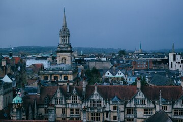 Fototapeta premium Aerial view of the city of Oxford, England