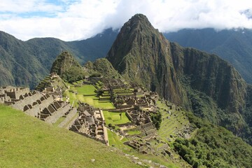 Beautiful shot of Machu Picchu in Peru on a sunny day