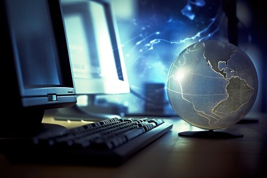 Internet based business technology concept for webinars. e-learning education concept, learning online with webinar, video tutorial, internet lessons.