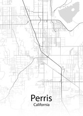 Perris California minimalist map