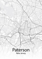 Paterson New Jersey minimalist map