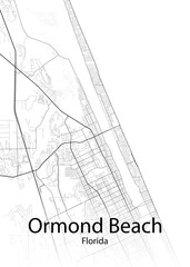 Ormond Beach Florida minimalist map
