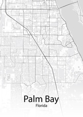 Palm Bay Florida minimalist map