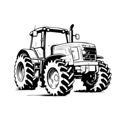 Tractor Vector - obrazy, fototapety, plakaty
