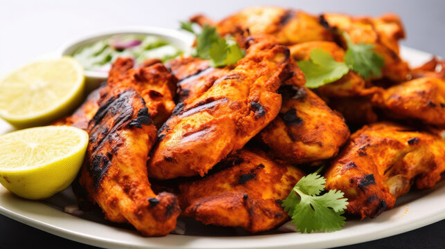 Chicken Tandoori Natural Colors, Background For Banner, HD