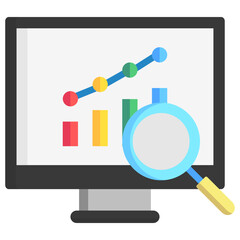Data Analysis icon are typically used in a wide range of applications, including websites, apps, presentations, and documents related to business analytics theme.