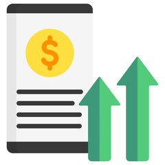 Profits icon are typically used in a wide range of applications, including websites, apps, presentations, and documents related to business analytics theme.