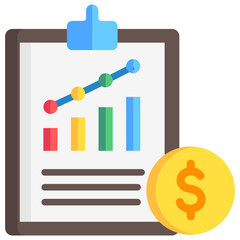 Profits icon are typically used in a wide range of applications, including websites, apps, presentations, and documents related to business analytics theme