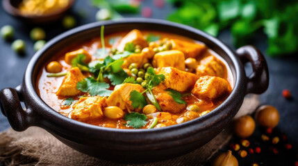 Chicken And Chickpea Curry Natural Color , Background For Banner, HD