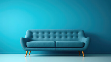 Blue Sofa  Natural Colors Minimalist, Background For Banner, HD