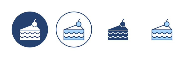 Cake icon vector. Cake sign and symbol. Birthday cake icon