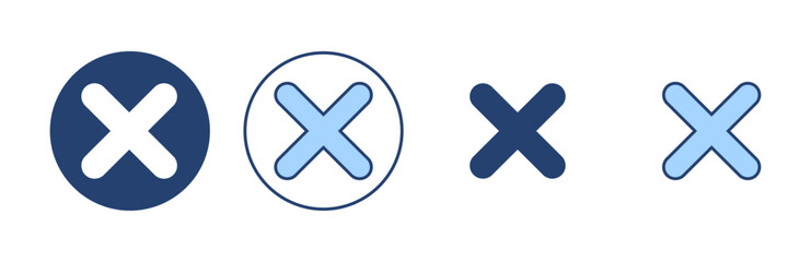 Fototapeta premium Close icon vector. Delete sign and symbol. cross sign