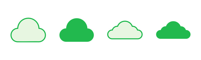 Cloud icon set. cloud vector icon