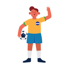 brazil soccer player illustration