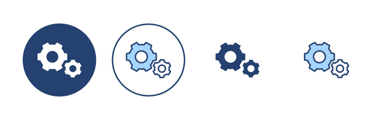 Setting icon vector. Cog sign and symbol. Gear Sign