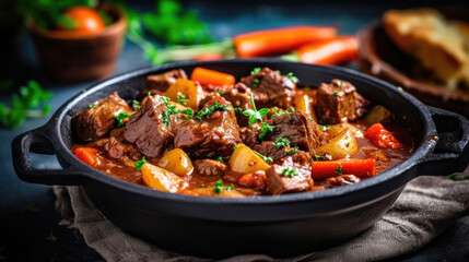 Beef And Ale Stew Natural Colors Minimalist Bright , Background For Banner, HD