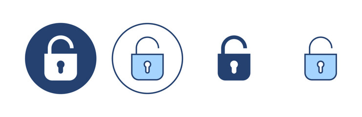 Unlock icon vector. Unlock sign and symbol. unlocked padlock icon