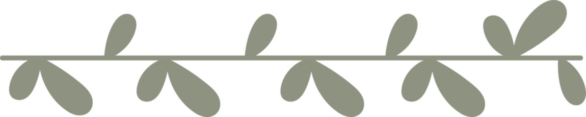 Floral Branch With Leaves