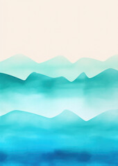 Beautiful abstract watercolour landscape