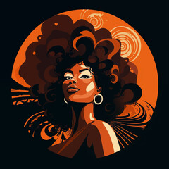 Resiliência Radiante: Homenageando a Beleza Afro no Dia da Consciência Negra, IA Generativa - obrazy, fototapety, plakaty