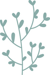 Floral Branch With Leaves