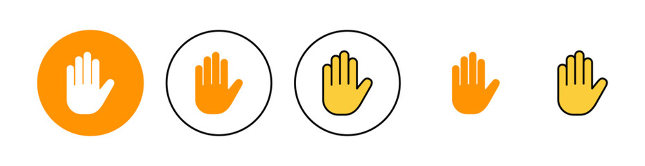 Obraz premium Hand icon set for web and mobile app. hand sign and symbol. hand gesture