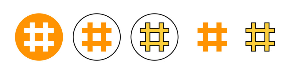 Obraz premium Hashtag icon set for web and mobile app. hashtag sign and symbol