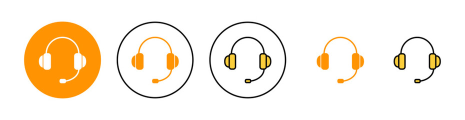 Headphone icon set  for web and mobile app. headphone sign and symbol
