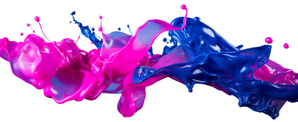 Splash of paint. abstract color splash isolated on transparent background. Ink swirling in. Splash of color drop in water. png