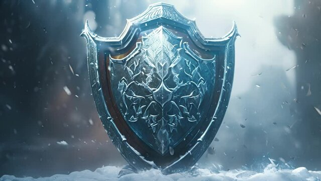 An armored perimeter of hovering and swirling snowflakes converging to form an unbreakable shield of frigid air and snow that is constantly protecting whatever lies inside.